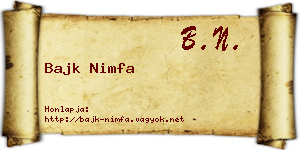 Bajk Nimfa névjegykártya